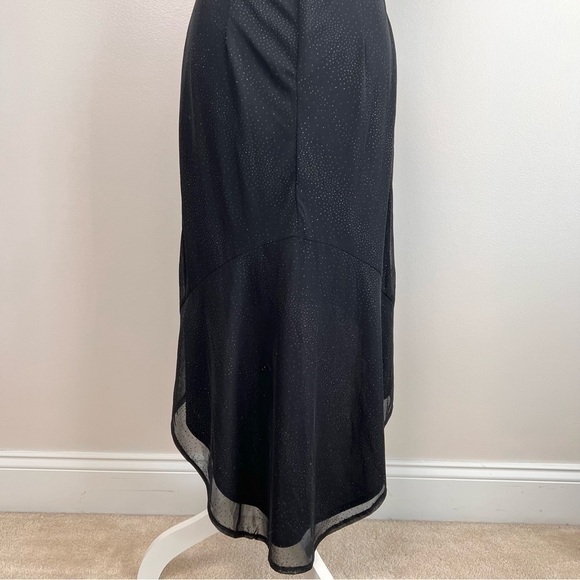 Jessica McClintock for Gunne Sax Black Sparkle High Low Strapless Formal… - Picture 6 of 8